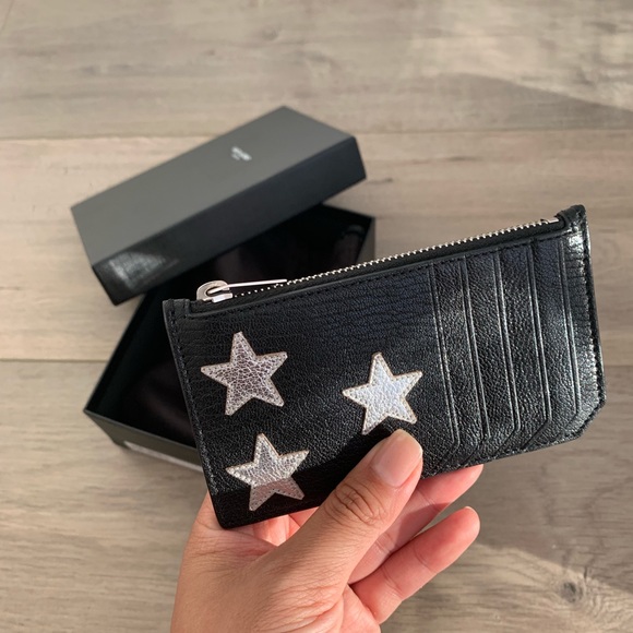 [SOLD] SAINT LAURENT CARD HOLDER WALLET - STARS - Picture 3 of 5